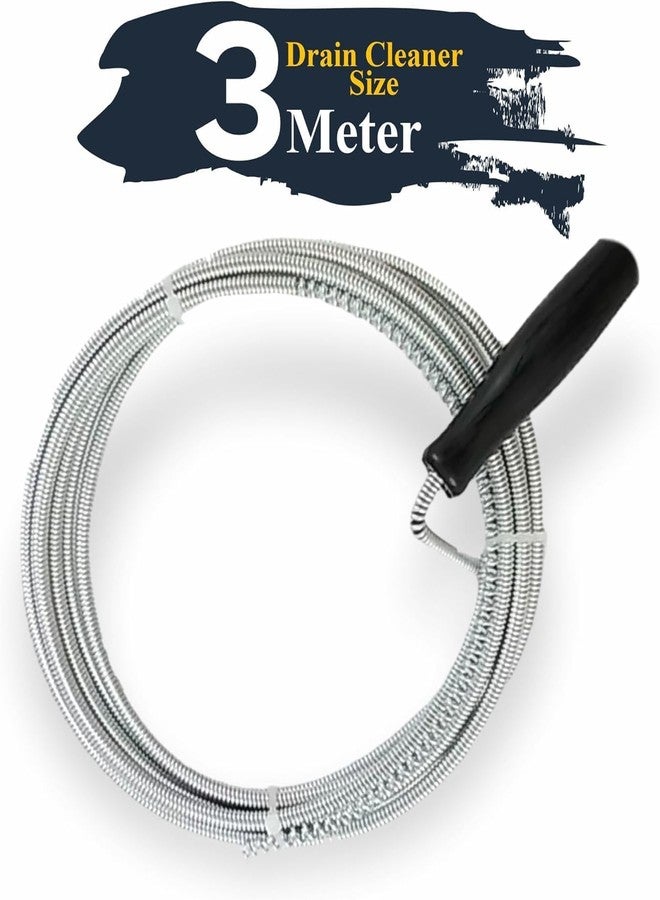 FAYBY Metal Sink & Drain Cleaner Spring Wire | Flexible Waste Pipe Sink Cleaner Snake Unblocker Hair Drain Cleaner | Drainage Pipe Cleaner Drain Clog (Steel_Multicolor) (3 Meter), 10 Cm X 8 Cm - Image 2